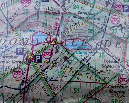 024 Les deux étangs de Carnelle sur la carte de Marie-Claire