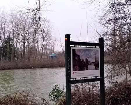 005 Les bords de l’Oise par Camille Pissarro (1872) qui a peint une quarantaine de tableaux à Pontoise où un musée lui est dédié