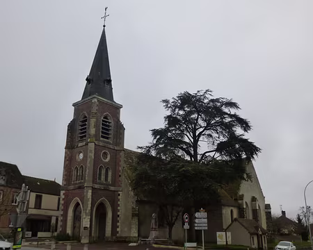 P1140812 Eglise St-Sauveur, clocher du XIXè s., Champrond-en-Gâtine