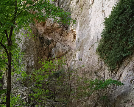 120_DSCF8663 Le départ très vertical du sentier Vidal taillé dans la falaise
