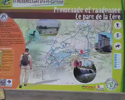 003 Jour 1- L’après-midi, boucle de 7 km dans le parc de la Lère au départ de Monteils (Tarn-et-Garonne) près de Caussade