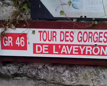 019 Le GR 46 (Tour des Gorges de l’Aveyron) près du château de Caylus