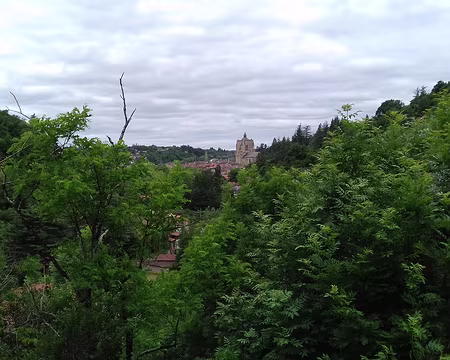 105 Le Chemin de Croix menant au Calvaire, ancienne voie romaine qui reliait Cahors et Rodez, offre de belles vues sur la Collégiale Notre Dame de...