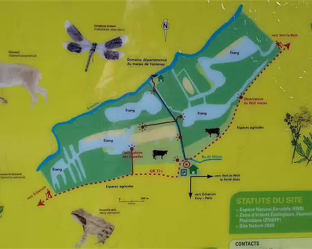 015 Le Marais de Misery (88 ha), entre Echarcon et Vert-le-Petit, a été acquis par le département de l’Essonne en 1995