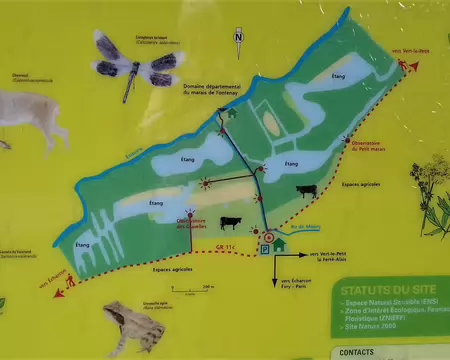 015 Le Marais de Misery (88 ha), entre Echarcon et Vert-le-Petit, a été acquis par le département de l’Essonne en 1995