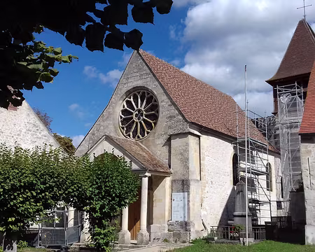 028 Le portail occidental et la rosace (XIIIème siècle) de l’église Saint-Martin à Labbeville