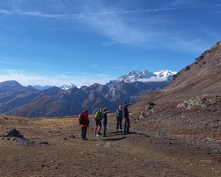 078 Col de Buffère 2427 m. Les Écrins apparaissent.