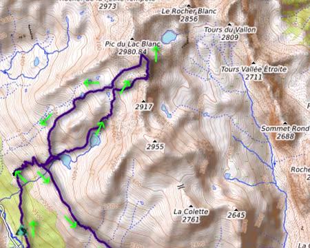 093 Mercredi 26 octobre 22. Depuis Fontcouverte, lacs de Laramon et du Serpent, lacs de Gardiole, Pas du Lac Blanc 2935 m. Retour à Névache par le Chemin de Ronde....