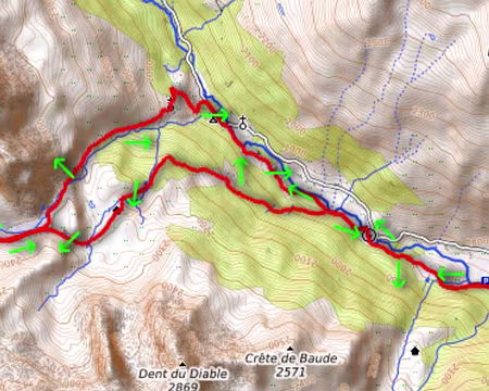 120 Jeudi 27 octobre 22. Col du Chardonnet en boucle depuis Névache, retour par le Queyrellin. 23 km +-1100 m.