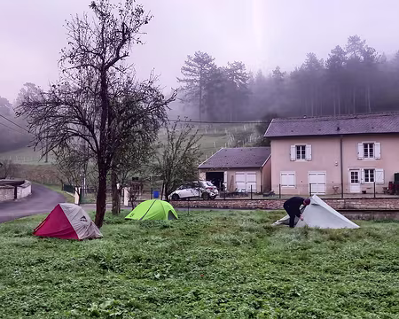 14 Le campement à Vivey au matin du 6 novembre.