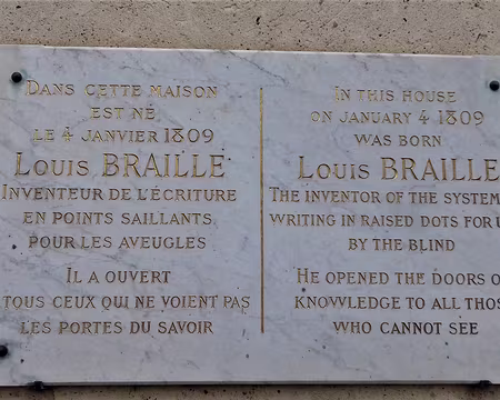 031 Louis Braille (1809-1852) a inventé l’écriture tactile à points saillants pour les aveugles