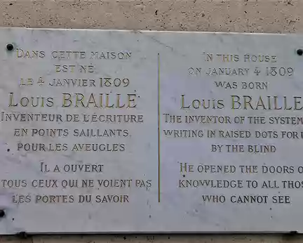 031 Louis Braille (1809-1852) a inventé l’écriture tactile à points saillants pour les aveugles