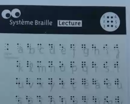 043 Louis Braille a transcrit l’alphabet en points. C’est le système Braille