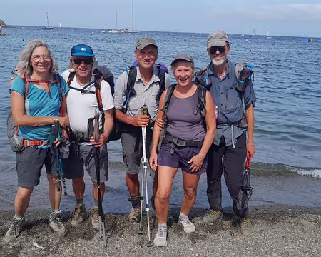 001 (166) J41 - 16h00 - Arrivée sur la plage de Banyuls. Notre traversée Intégrale des Pyrénées est terminée.