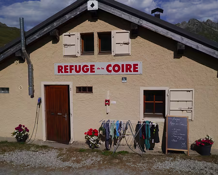 arrivée au refuge de la Coire arrivée au refuge de la Coire