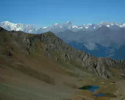 P1330782 Panorama du col Garin : massif du Mont Blanc
