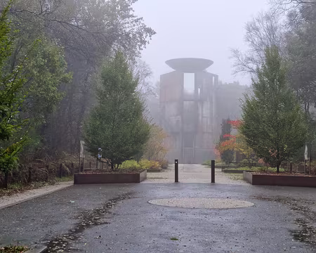 101 9h15, belvédère des Avaloirs dans le brouillard et sous la pluie.