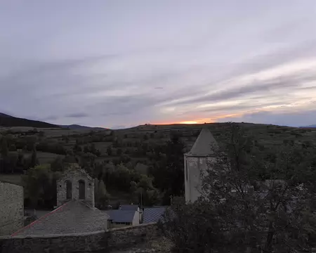 coucher du soleil depuis notre gîte à Eyne coucher du soleil depuis notre gîte à Eyne