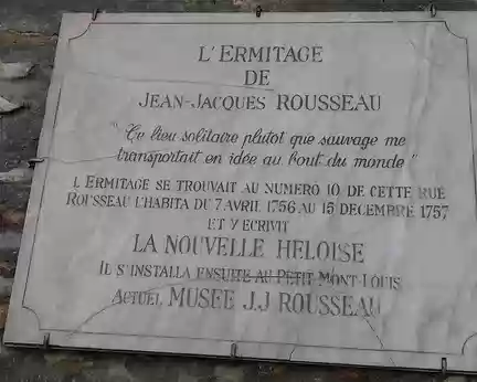 045 La ville de Montmorency conserve le souvenir du philosophe Jean-Jacques Rousseau