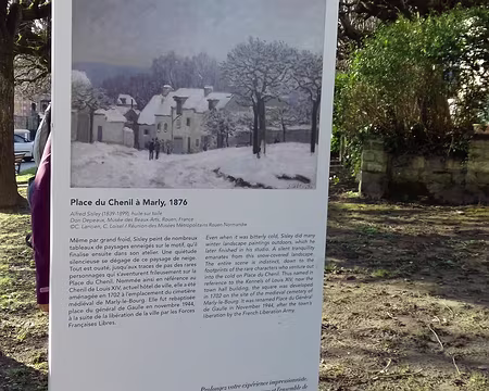 024 La place du Chenil à Marly (Sisley, 1876), effet de neige