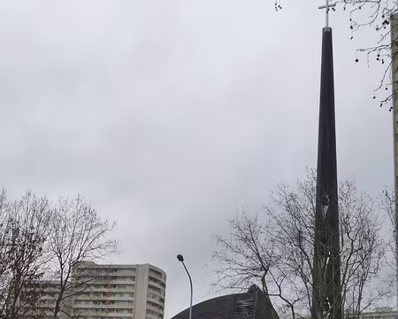 P1180724 La Cathédrale Notre-Dame-de-Créteil inaugurée en 1976, puis détruite en 2013 pour laisser place à la Cathédrale actuelle inaugurée en 2015