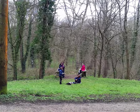 028 Pique-nique sur un pont dans le bois des Arcades à Buc