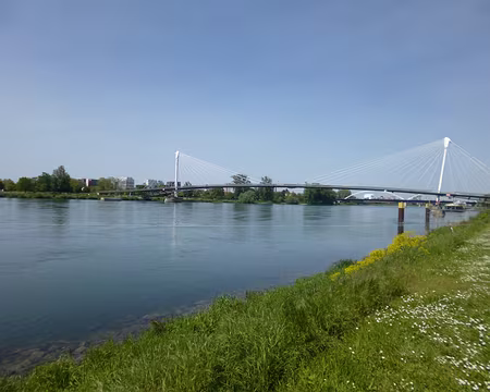 P1190011 J 0 - La passerelle des Deux-Rives (175 mètres) franchit le Rhin entre Strasbourg et Kehl (2004)