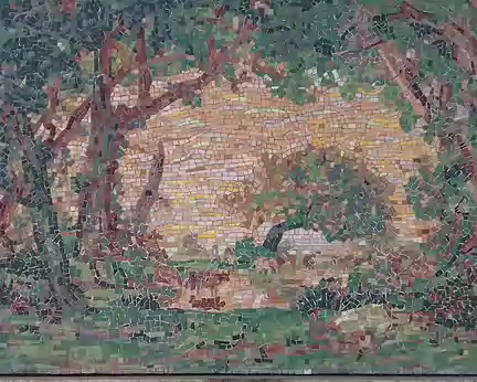 025 Sortie de forêt de Fontainebleau, soleil couchant, d’après Théodore Rousseau (musée du Louvre)