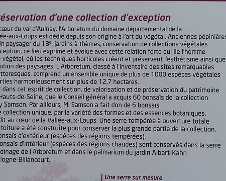 022 L’Arboretum est classé Espace Végétal Ecologique (EVE)