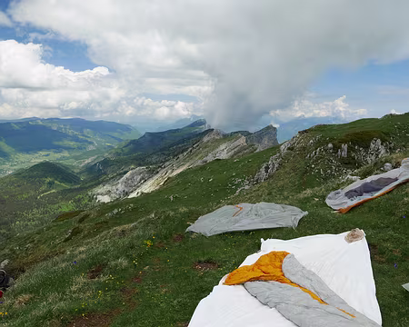P1170713 Séchage de la pause déjeuner sur les Rochers de l'Ours.