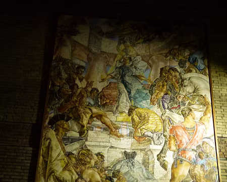 P1190527 Fresque représentant Saint-Michel acclamé par les soldats