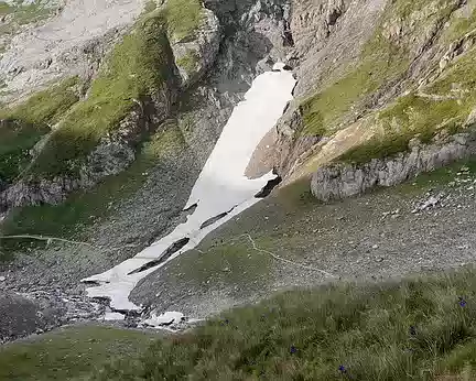 20240728_085010 J8 - Le Pont de Neige sur le GR10, l'enneigement y est toujours tardif