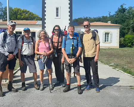 20240831_120716 Le groupe au complet : Pascal, Pierre, Virginie, Marion, Frédéric et Stanislas.