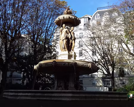 028 La Fontaine Louvois (1844) dessinée par l’architecte Louis Visconti à la demande de Louis Philippe (square Louvois)
