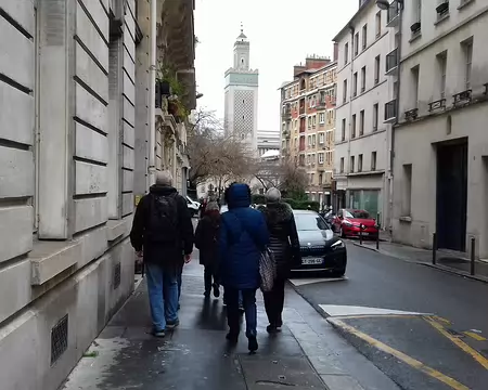 027 Le minaret de la Grande Mosquée de Paris vu de la rue du Puits-de-L’Ermite