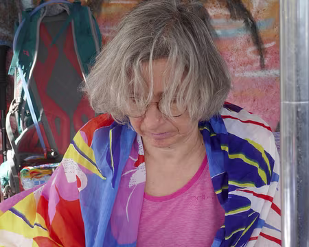 Virginie à la Pause café chez Isabel.