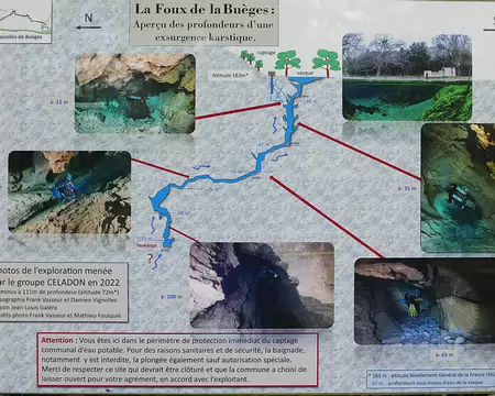 P1180555 Foux de la Buèges : aperçu des profondeurs d'une exsurgence karstique.