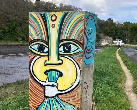 En arrivant à Lannion.