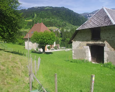 Vallée du Couzon, en direction de notre gîte Vallée du Couzon, en direction de notre gîte