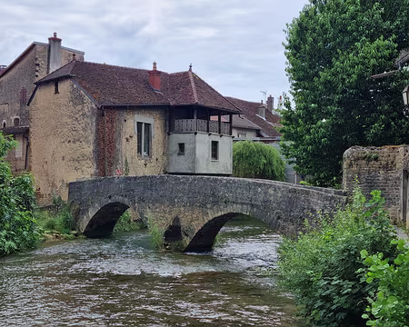 020 Pont des Capucins. Pont piéton datant du XVIIIe siècle sous lequel coule la Cuisance