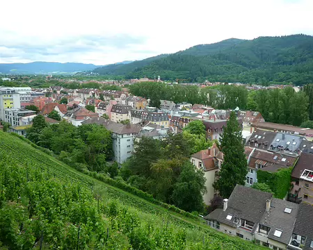 P1360122 Aperçu vers Kirchzarten et vignobles en ville.