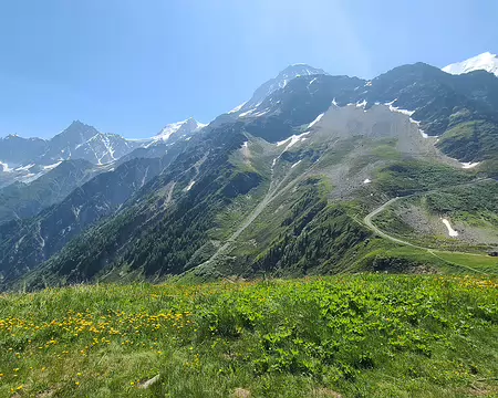 20250619_112932 Du Mont Lachat, à gauche l'Aiguille du Midi et les Grandes Jorasses.