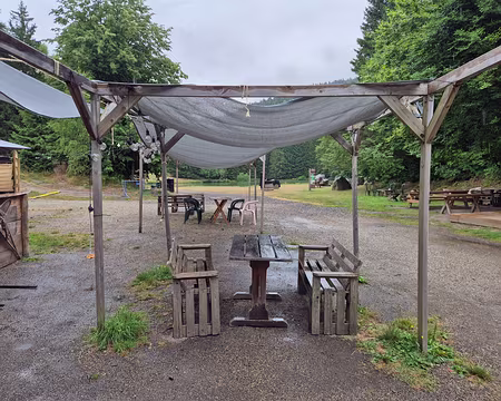 20250706_161726 aux Granges Freydières, plus de tarte aux myrtilles, terrasse sous l'eau, on ne reste pas...