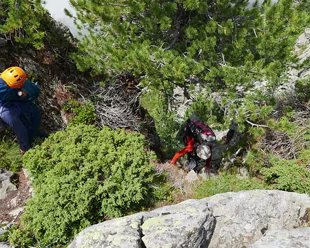 P1180918 Il faut trouver les bons passages entre rochers et végétation.