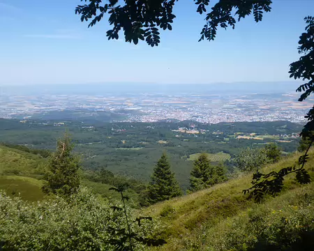 P1210436 Sur les pentes du Puy de Dôme, vue sur Clermont-Ferrand