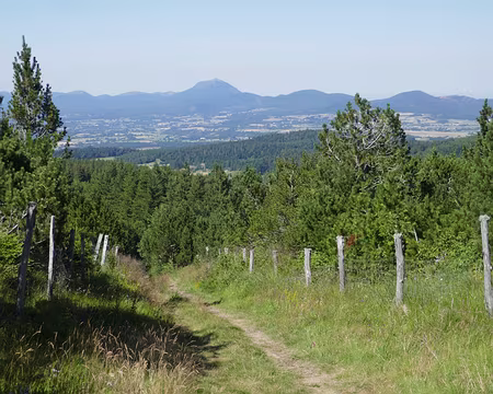 Longue descente vers le lac de Servières.