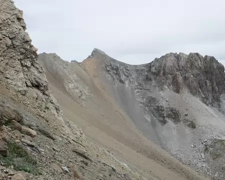 P1190115 Vue Monte Ciaslaras (3005m) et la Punta Sigismondi (2935m).