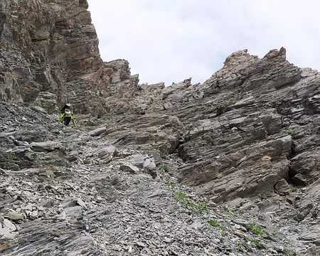 P1190116 Montée dans le couloir sous le Brec de l'Homme par erreur, sans avoir vu les chaînes permettant l'accès au Pas de l'Infernet.