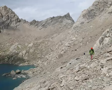 P1190150 Vue sur la Pointe des Cirques, le col de Chambeyron et le Brec de l'Homme.