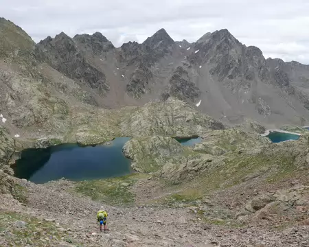 P1190321 Arrivée sur le Lac du Cimon, Lac Chaffour et Lac de Rabuons.